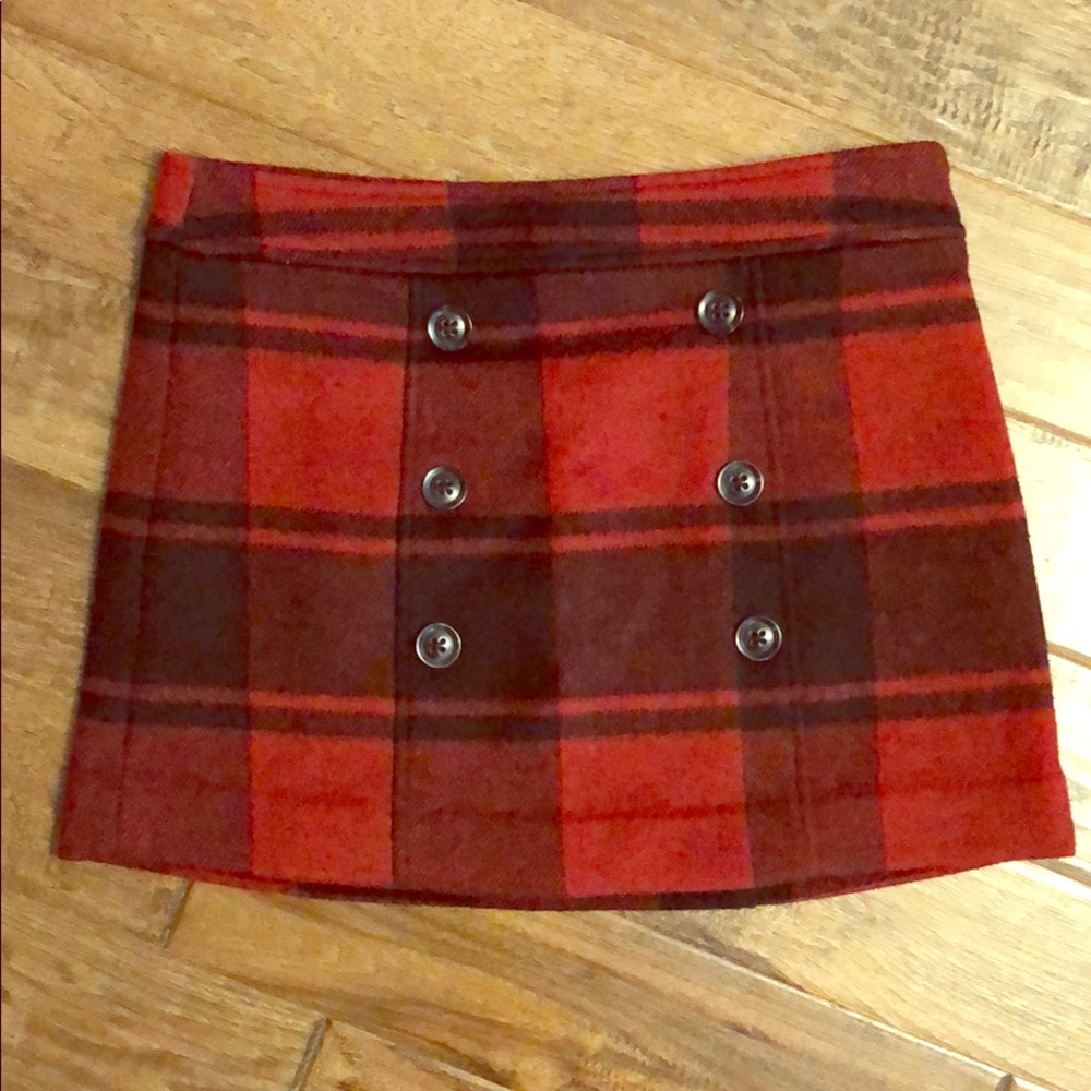 Buffalo Plaid Gap Mini Skirt EUC